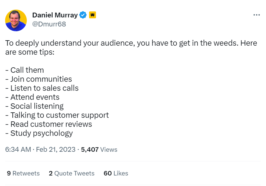 Tweet by Daniel Murray